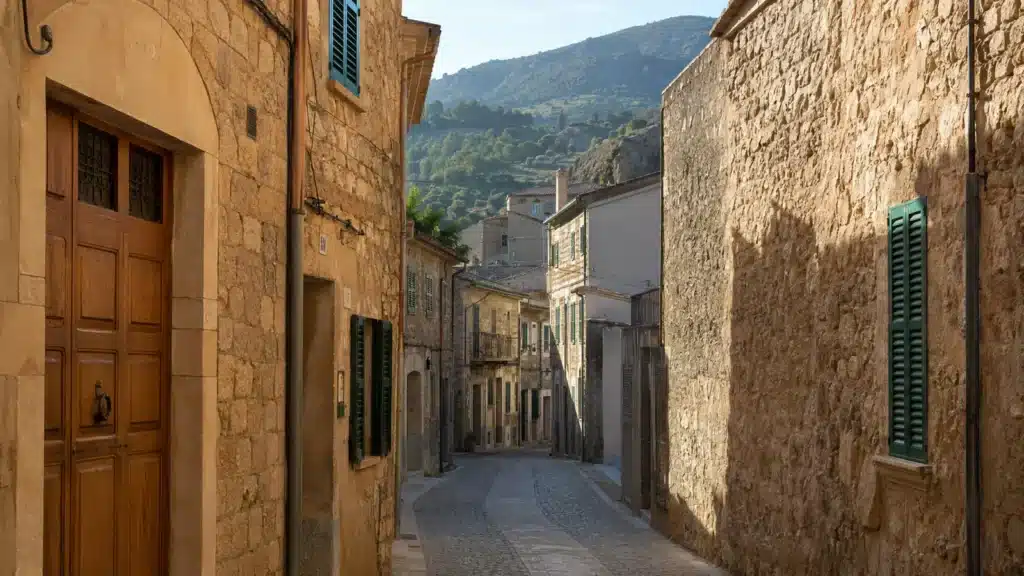Sandsteingasse in der historischen Altstadt von Artà