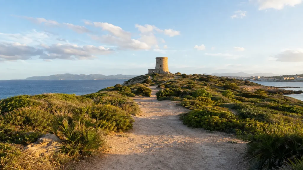 Wachturm auf Punta de n’Amer in Cala Millor auf Mallorca