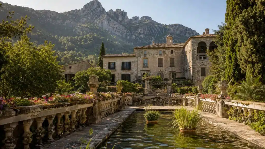 Historisches Landgut La Granja mit Garten bei Esporles auf Mallorca
